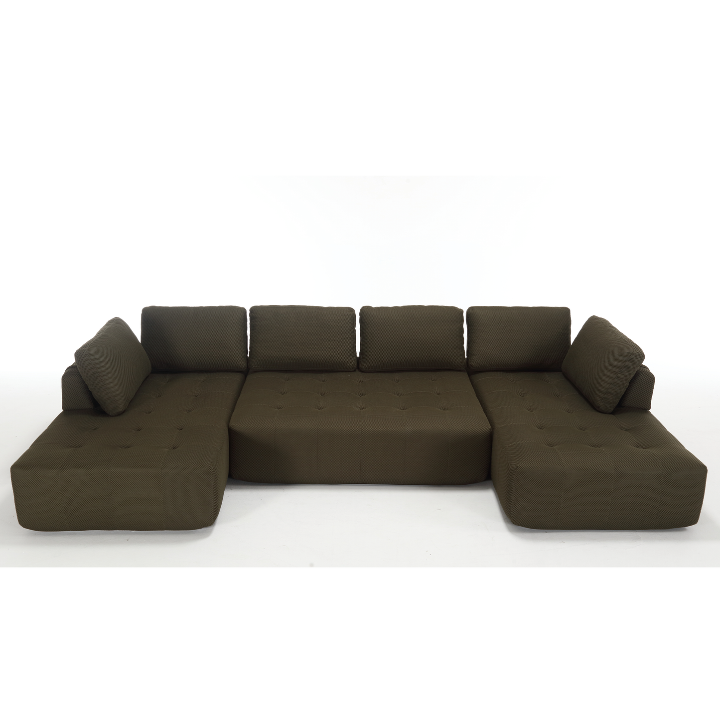 138.5" Modular Combination U-Shaped Sofa in Green