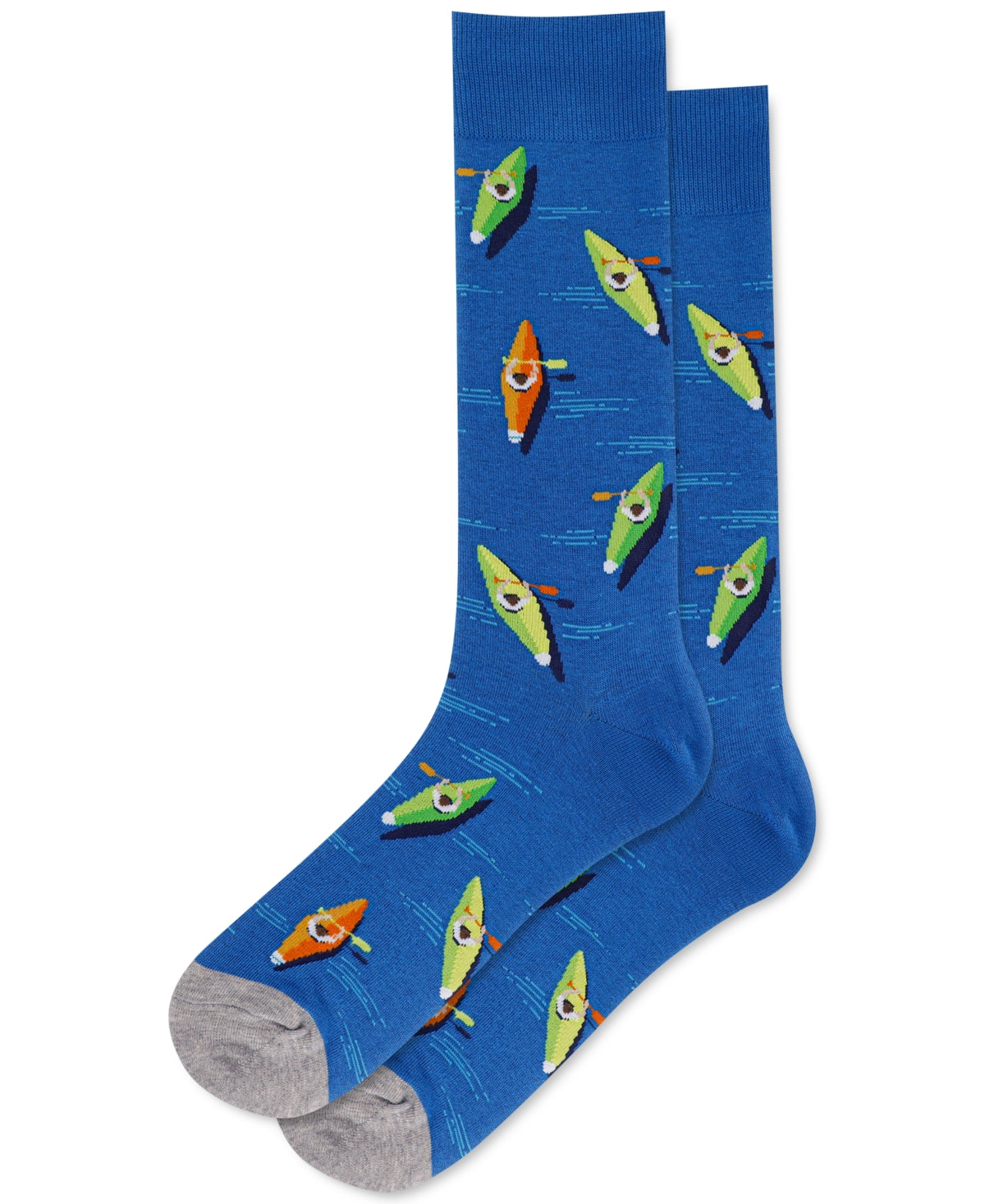 Hot Sox Men's Kayak Graphic Socks Blue Size 10-13