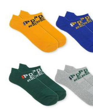 Ralph Lauren Men's 6 Pk Logo Low Cut Socks Red  Size Regular