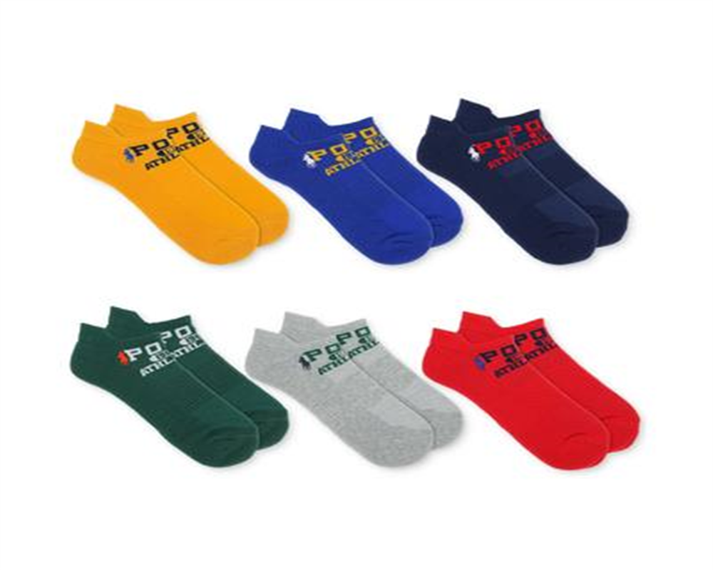 Ralph Lauren Men's 6 Pk Logo Low Cut Socks Red  Size Regular