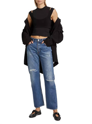 Moussy - Gulfport Wide Straight Leg Jeans