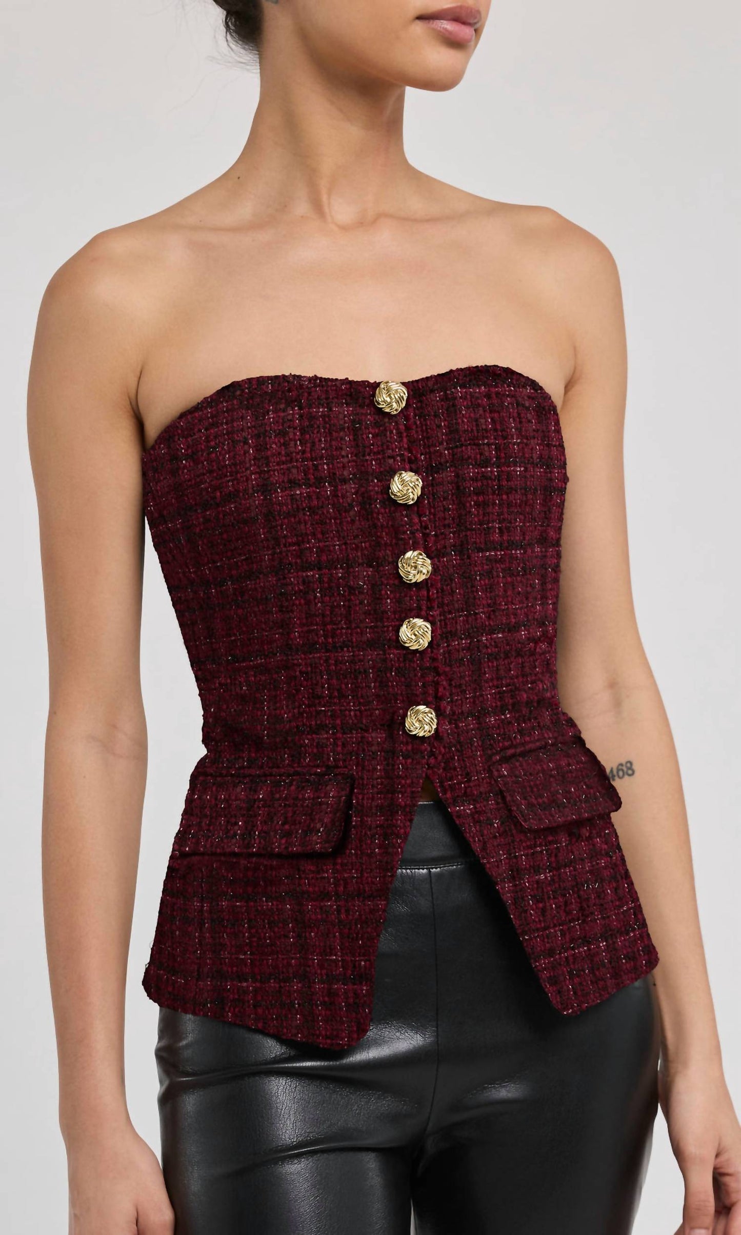 Generation Love - Quinn Tweed Vestier Top