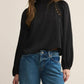 Z Supply - Silvana Mock Neck Embroidered Top