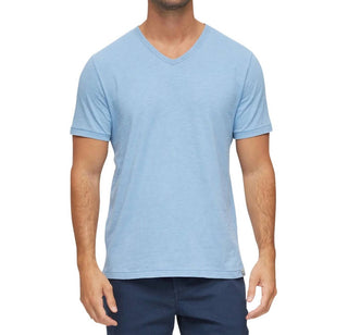 Flags & Anthem - Chantham Short Sleeve Burnout V-neck Tee