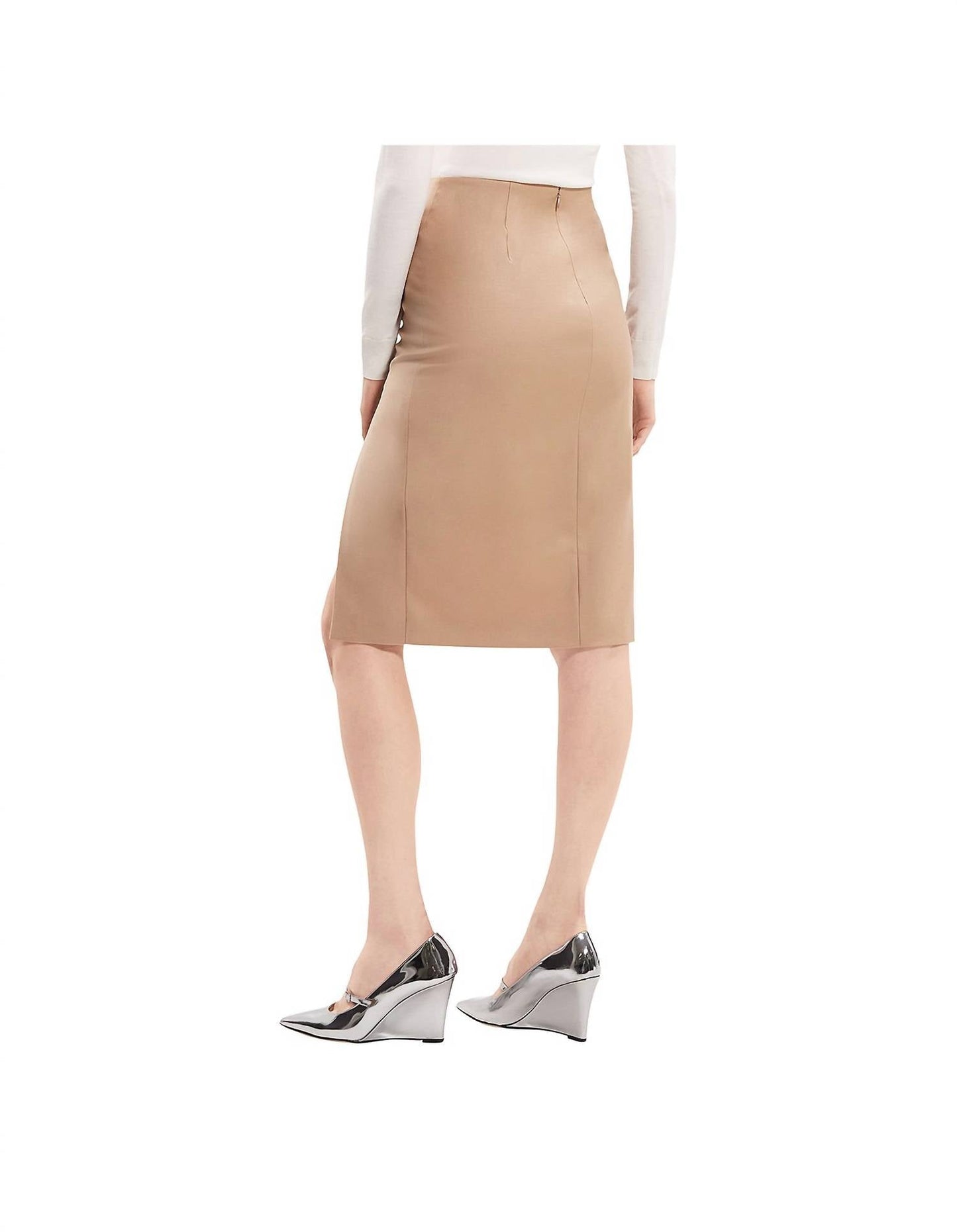 Theory - Side Slit Wool Skirt