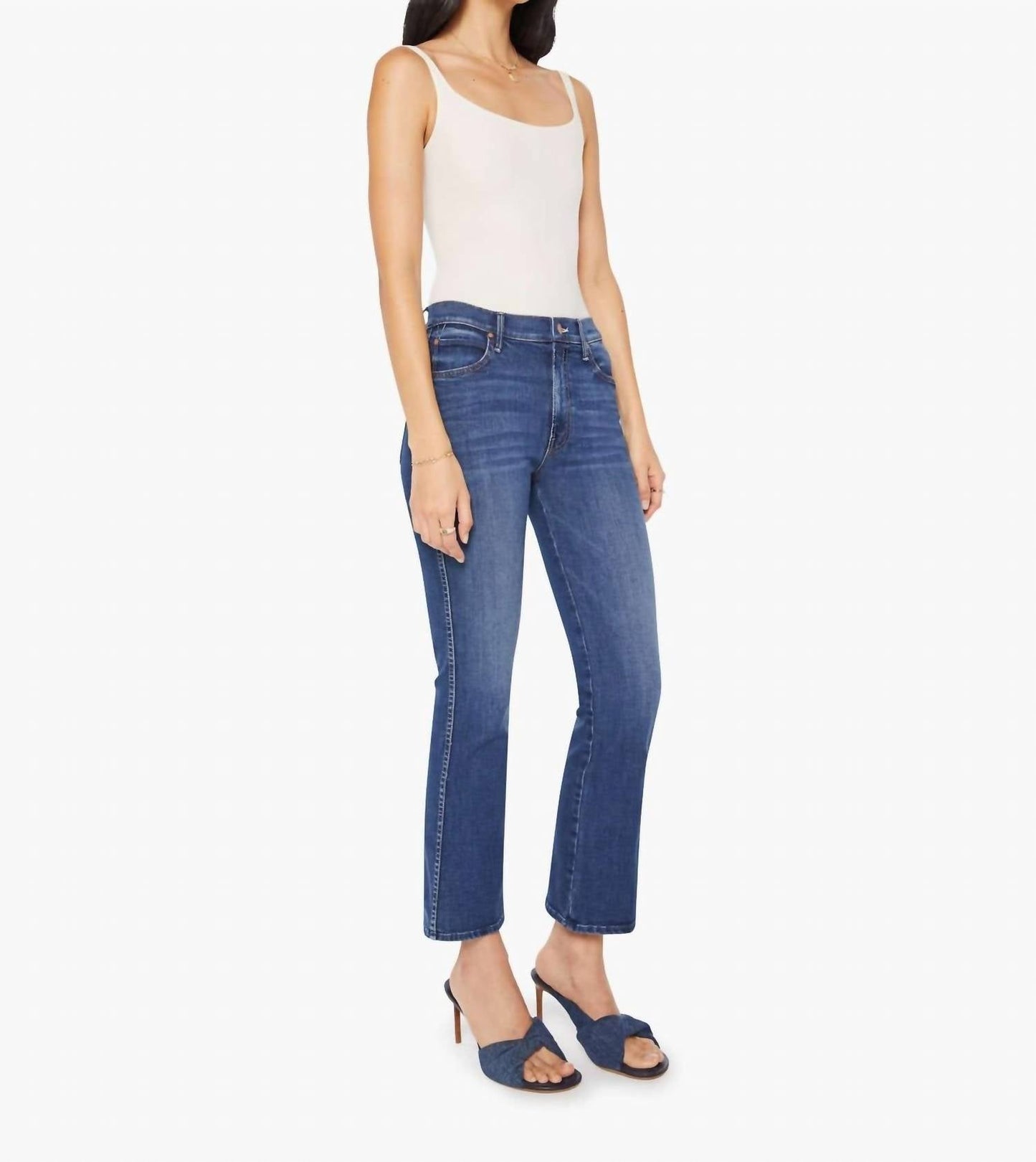 Mother - Mid Rise Smokin Double Flood Jeans