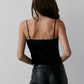 Crescent - Neveah Pleated Velvet Tank Top