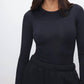 Good American - Scuba Crewneck Long Sleeve Bodysuit