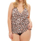 Always For Me - Rio Cheetah Tankini Top with Matching Tankini Bottom - Plus Size