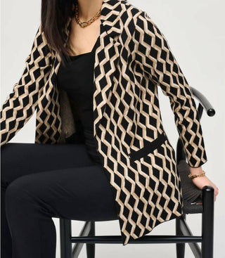 Joseph Ribkoff - Geometric Print Open Front Blazer