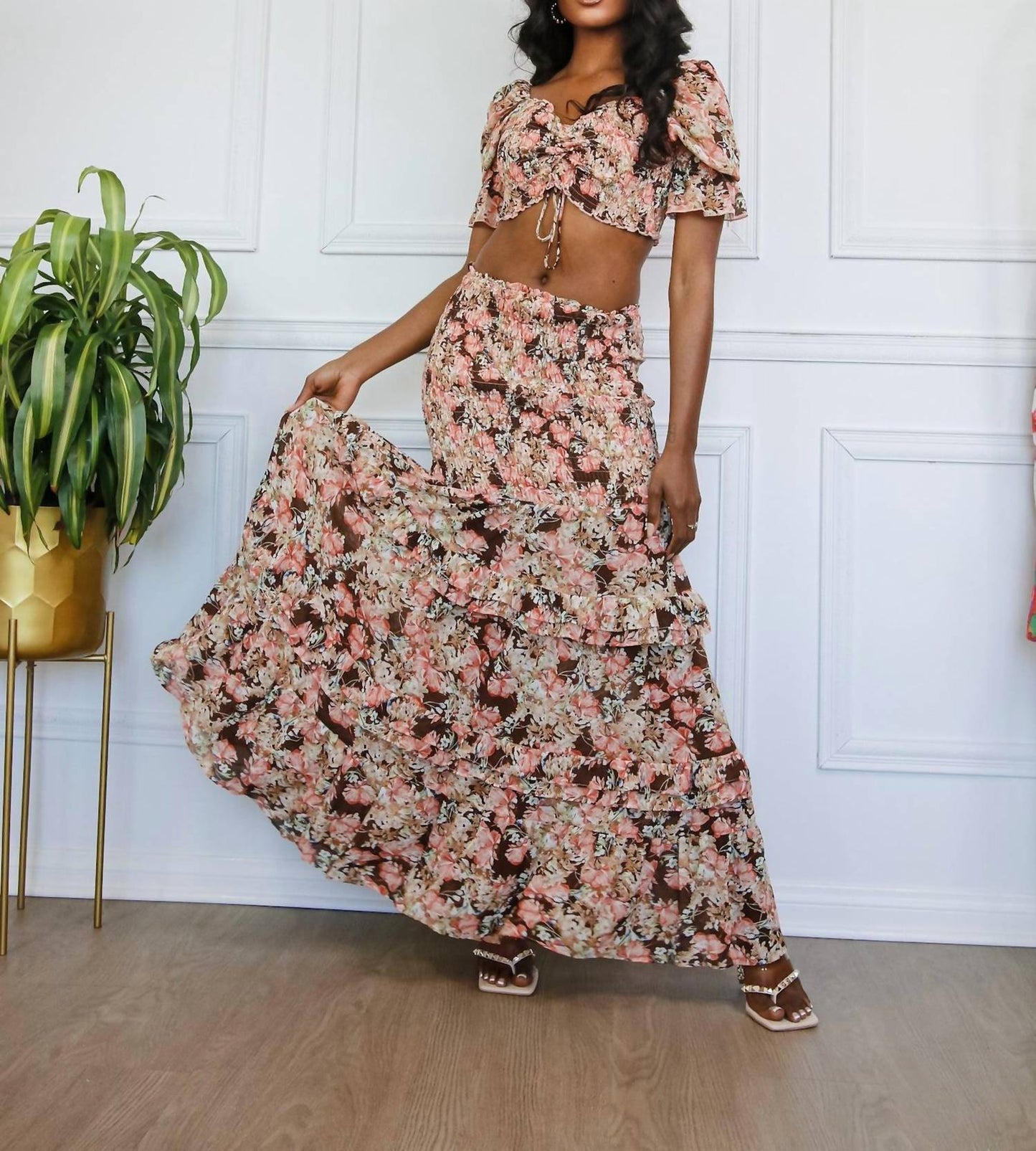 Little Secret Of Mine - Women's Ruffle Maxi Skirt Set