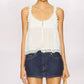 Free People - Sleeveless Stevie Lace Tank Top