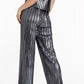 Amanda Uprichard - Collina Metallic Strapless Jumpsuit