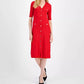 Anne Klein - Ribbed Button-front A-line Dress