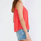 Lovestitch - Crochet Lace Scoop Neck Tank Top: Hibiscus