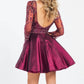 Rachel Allan - Beaded Mikado Short Prom Dress