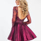Rachel Allan - Beaded Mikado Short Prom Dress