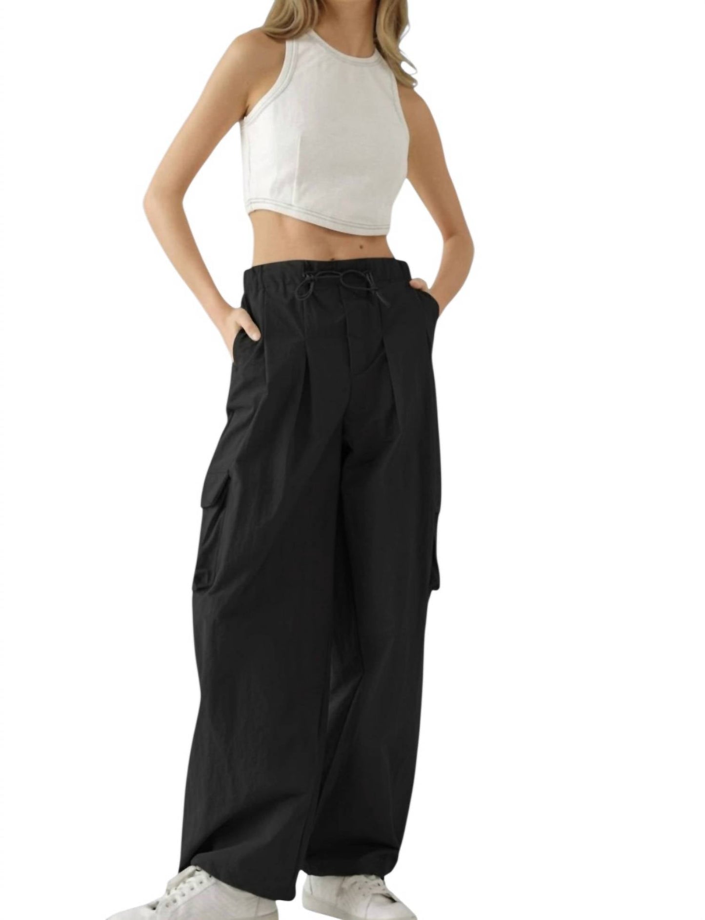 Aaron & Amber - Nylon Cargo Pants