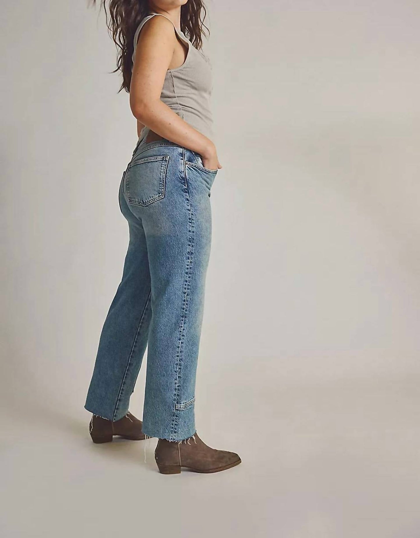Free People - Risk Taker Mid-rise Straight Leg Jean
