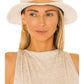 Rag & Bone - Women's Fedorah Brim Leather Trim Straw Hat