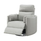 Sagen Gray Leather Aire Recliner W/Swivel & Glider