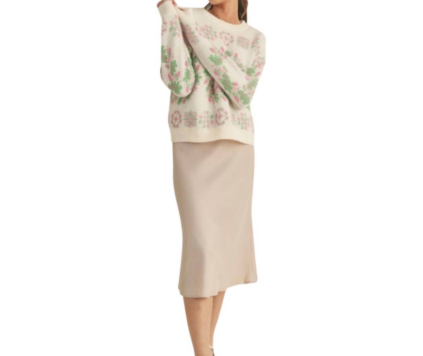 &Merci - Mixed Knit Faire Isle Sweater