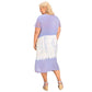 On The Plus Side - Maeve Tie Dye Print Short Sleeve Dress - Plus Size