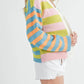Aemi + Co - Pastel V Neck Button Closure Cardigan
