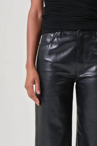 Agolde - Ren High Rise Wide Leg Recycled Leather Pants