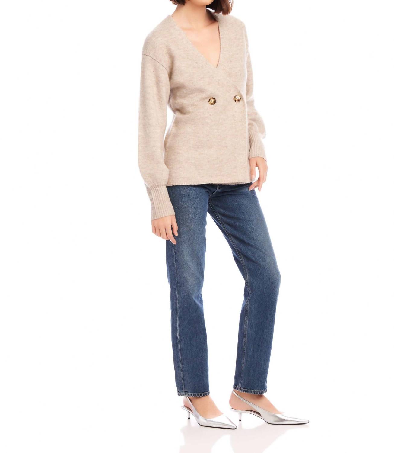 Fifteen Twenty - Lucy Longsleeve V-neck Cardigan