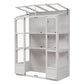 TOPMAX 78-Inch Wooden Greenhouse with Skylights and Folding Shelves