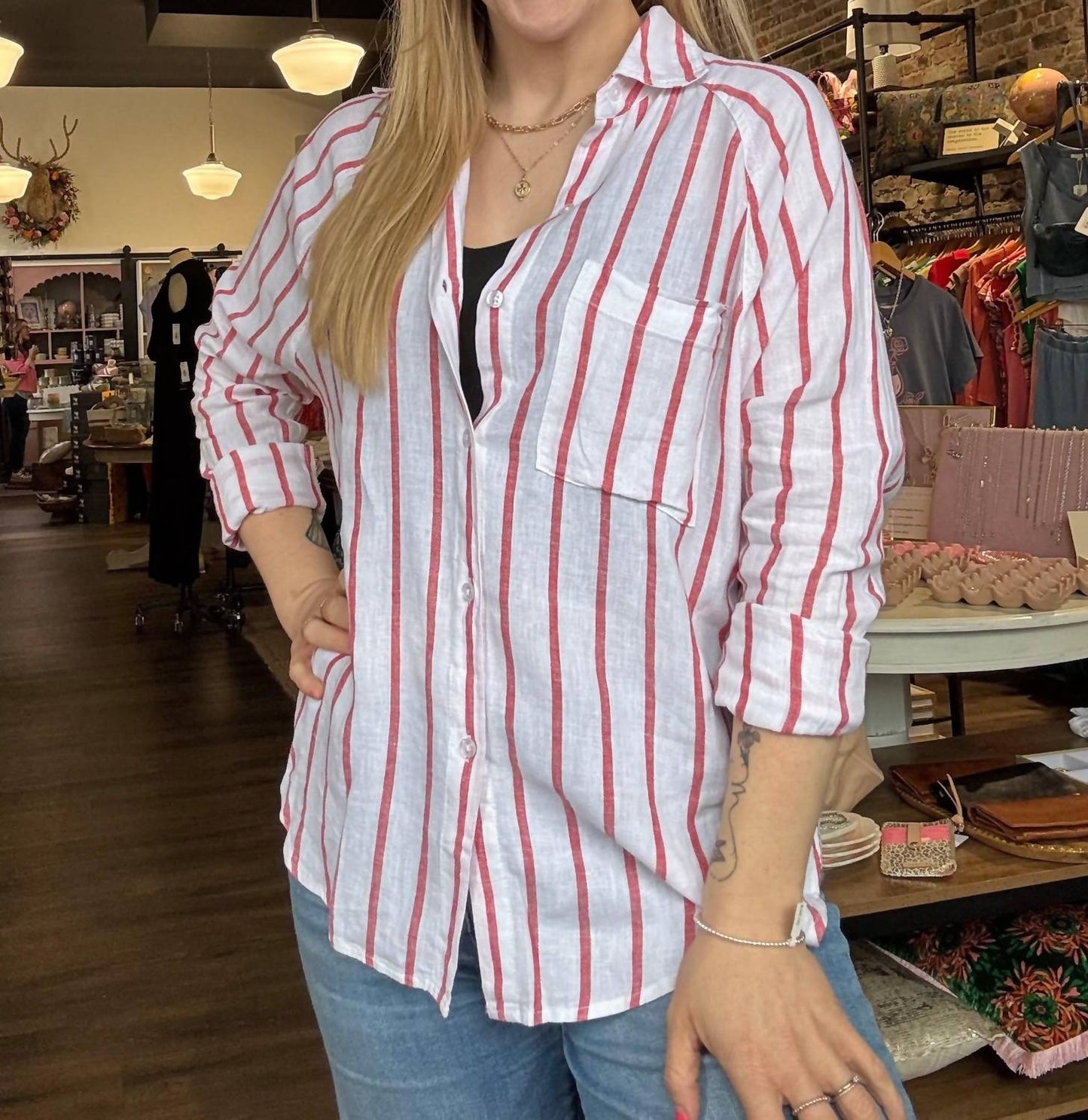 Z Supply - Perfect Linen Stripe Top