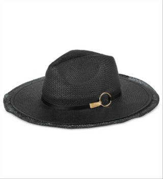 Vince Camuto Men's Ring Panama Hat Black Size Regular