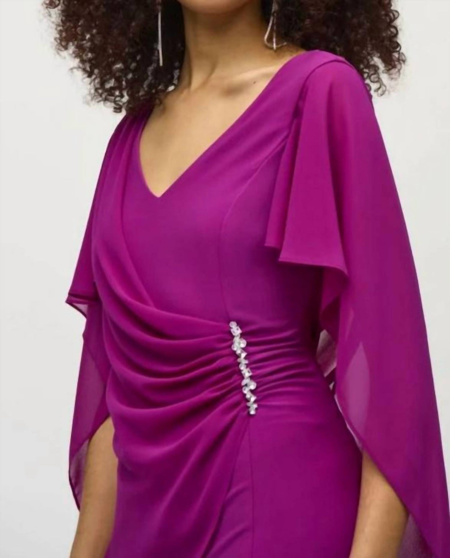 Joseph Ribkoff - Silky Knit & Chiffon Sheath Dress