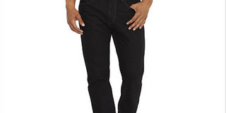 Levi's Men's 505 Regular Fit Non Stretch Jeans Black Size 42x32