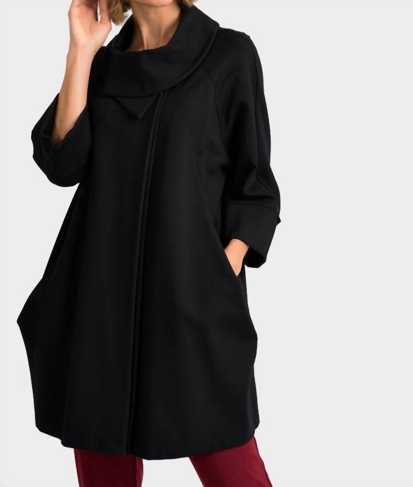 Joseph Ribkoff - Cowl Neck 3/4 Sleeve Coat