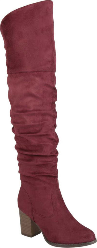 Journee Collection Women's Kaison Wide Calf Boots Red Size 8M