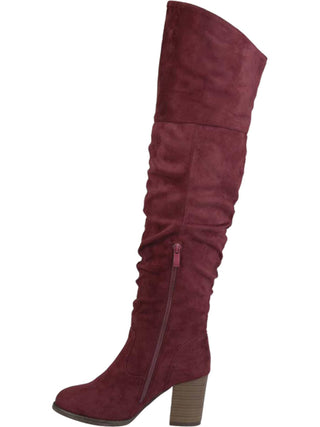 Journee Collection Women's Kaison Wide Calf Boots Red Size 8M
