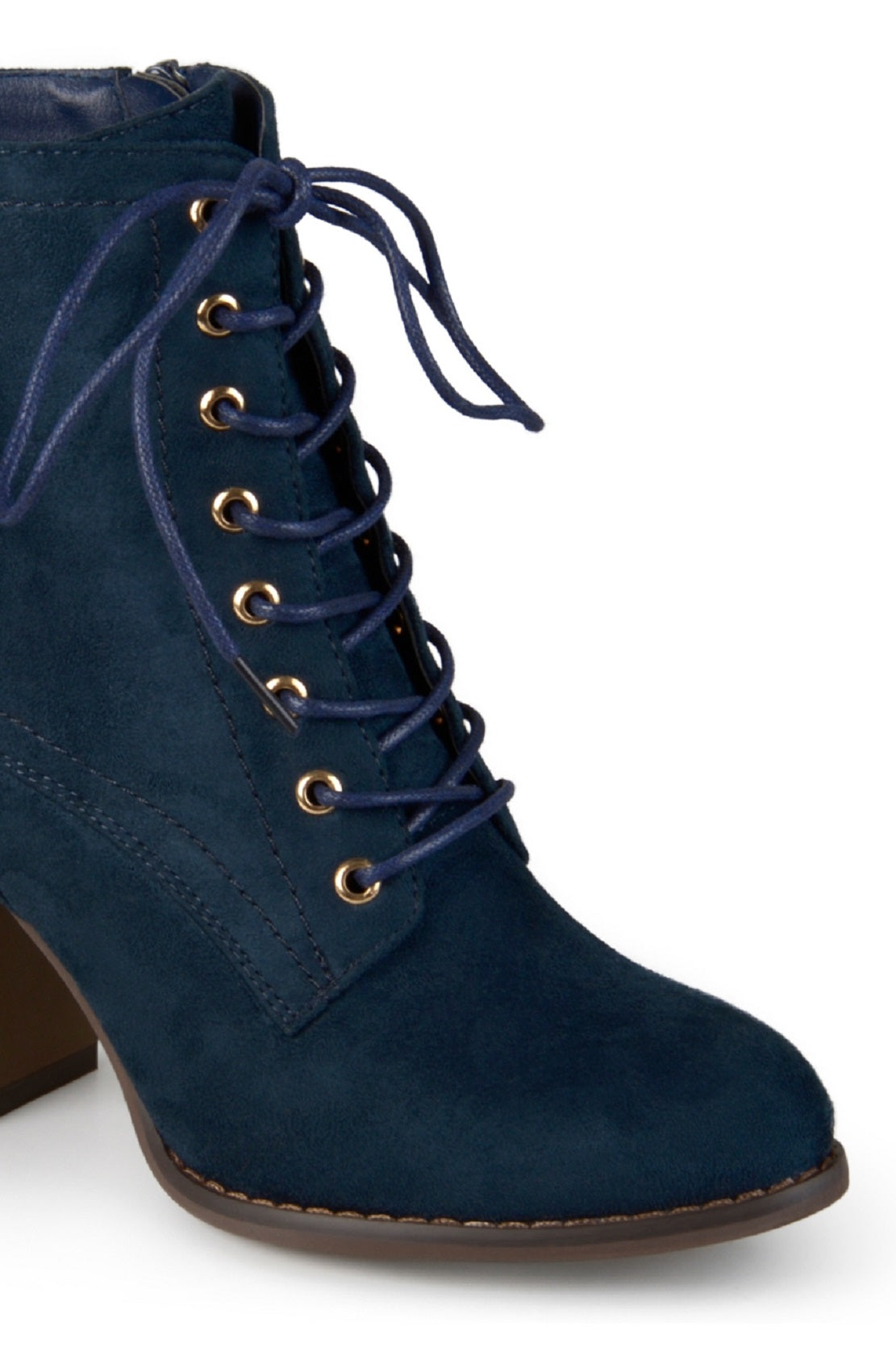 Journee Collection Women's Baylor Lace up Booties Blue Size 6
