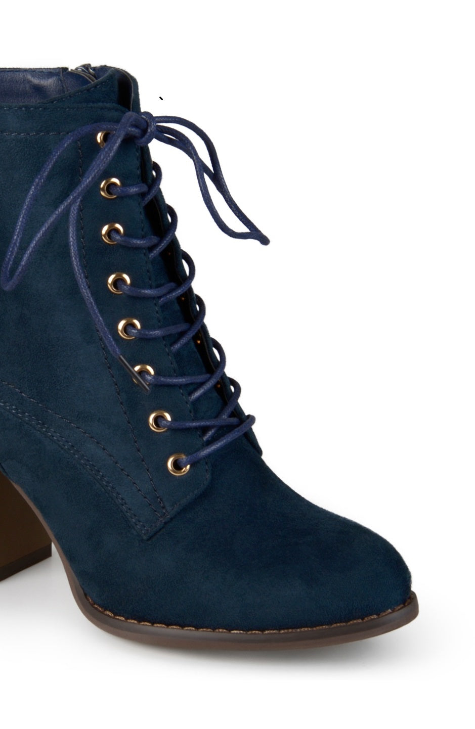 Journee Collection Women's Baylor Lace Up Booties Blue Size 8.5 M