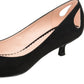 Journee Collection Women's Goldie Kitten Heel Shoes Black Size 8.5 M