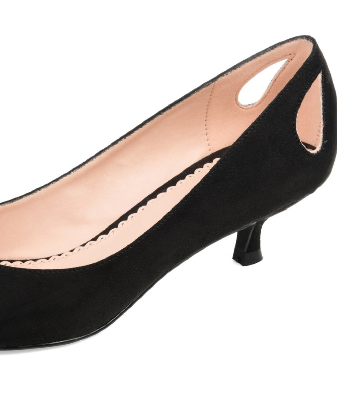 Journee Collection Women's Goldie Kitten Heel Shoes Black Size 8.5 M