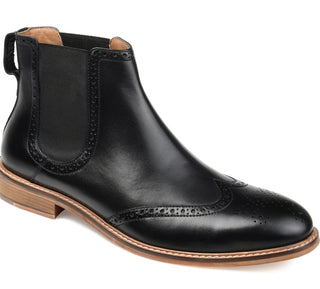 Thomas & Vine Men's Watson Wingtip Chelsea Boot Black Size 9.5M
