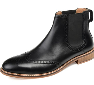Thomas & Vine Men's Watson Wingtip Chelsea Boot Black Size 9.5M