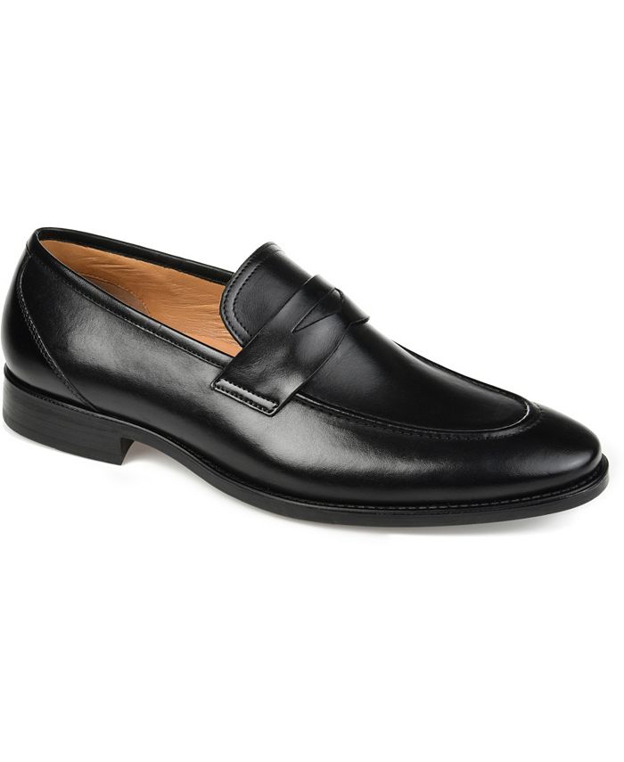 Thomas & Vine Men's Bishop Apron Toe Penny Loafer Black Size 8 M