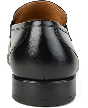 Thomas & Vine Men's Bishop Apron Toe Penny Loafer Black Size 8 M