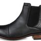 Vance Co. Men's Cap Toe Chelsea Boot Shoes Black Size 9 M