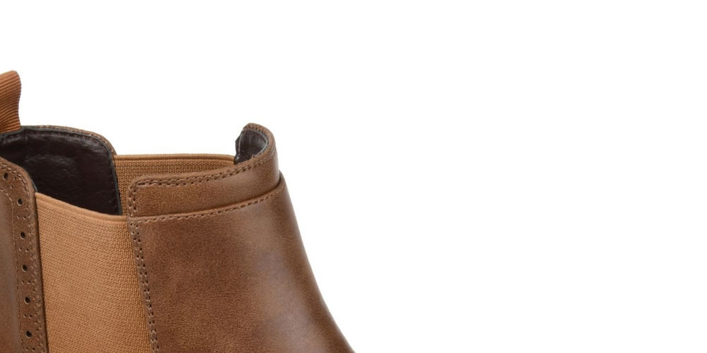 Vance Co. Men's Cap Toe Chelsea Boot Brown Size 10.5 M