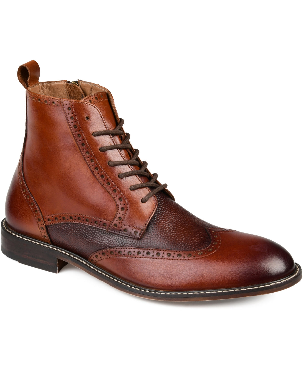 Thomas & Vine Men's Men's Legend Wingtip Ankle Boot Brown Size 9.5 W