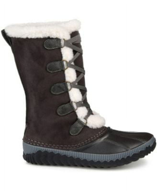 Journee Collection Women's Two Toned Insulated Waterproof Round Toe Lace Up Snow Boots Gray Size 10 M